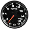 Autometer Spek-Pro Gauge Nitrous Press 2 1/16in 1600psi Stepper Motor W/Peak & Warn Blk/Blk AutoMeter