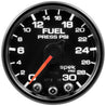 Autometer Spek-Pro Gauge Fuel Press 2 1/16in 30psi Stepper Motor W/Peak & Warn Blk/Blk AutoMeter