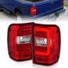 ANZO 2001-2011 Ford  Ranger LED Tail Lights w/ Light Bar Chrome Housing Red/Clear Lens ANZO