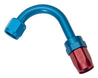 Russell Performance -8 AN Red/Blue 120 Degree Full Flow Swivel Hose End (With 1-1/4in Radius) Russell