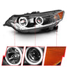 ANZO 2009-2012 Acura Tsx Projector Headlights w/ Halo Black (CCFL) (HID Compatible) ANZO