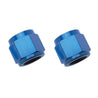 Russell Performance -6 AN Tube Nuts 3/8in dia. (Blue) (2 pcs.) Russell