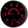 Autometer Spek-Pro Gauge Tachometer 5in 8K Rpm W/Shift Light & Peak Mem Black/Black AutoMeter