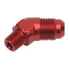 Russell Performance -6 AN MALE X 1/8in NPT MALE 45 DEG (Red) Russell