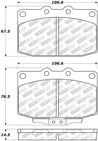 StopTech 86-91 Mazda RX-7 Street Select Front Brake Pads Stoptech