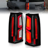 ANZO 2015-2020 Chevrolet Tahoe LED Tail Lights w/ Light Bar Black Housing Clear Lens ANZO