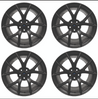 Ford Racing 15-20 Mustang19x10.5in & 19x11in Wheel Kit w/TPMS - Matte Black Ford Racing