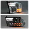 Spyder Dodge Ram 13-15 Projector Headlights Light Bar DRL Smoke PRO-YD-DR13-LBDRL-SM SPYDER