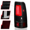 ANZO 1999-2002 Chevy Silverado 1500 LED Taillights Plank Style Black w/Smoke Lens ANZO