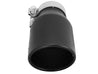 aFe Power Gas Exhaust Tip Black- 3 in In x 4.5 out X 9 in Long Bolt On (Black) aFe