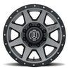 ICON Rebound HD 18x9 8x6.5 12mm Offset 5.5in BS 121.4mm Bore Titanium Wheel ICON