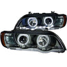 ANZO 2000-2003 BMW X5 Projector Headlights w/ Halo Black ANZO