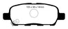 EBC 10-13 Infiniti FX35 3.5 Greenstuff Rear Brake Pads EBC