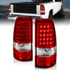 ANZO 1999-2007 Chevrolet Silverado 1500 LED Taillights Red/Clear ANZO
