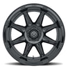 ICON Bandit 20x10 5x150 -24mm 4.5in BS 110.10mm Bore Gloss Black Wheel ICON