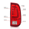 ANZO 2008-2016 Ford F-250 LED Taillights Chrome Housing Red/Clear Lens (Pair) ANZO