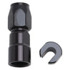 Russell Performance 5/16in SAE Quick Disc Female to -6 Hose Black Straight Degree Hose End Russell