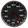 Autometer Spek-Pro Gauge Speedometer 5in 180 Mph Elec. Programmable Black/Chrome AutoMeter