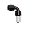 Russell Performance -8 SAE Port Male to -8 AN Hose 90 Degree Crimp On Hose End - Black Anodized Russell
