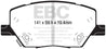 EBC 15+ Fiat 500X 1.4 Turbo Ultimax2 Front Brake Pads EBC