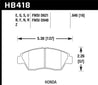 Hawk 02-06 Acura RSX / 93-97 Honda Civic Del Sol VTEC DTC-70 Front Brake Pads Hawk Performance