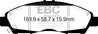 EBC 2017+ GMC Acadia (2nd Gen) 2.5L Yellowstuff Front Brake Pads EBC