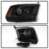 xTune Dodge Ram 13-17 ( w/ Factory Projector LED) Projector Headlight - Black HD-JH-DR13-P-BK SPYDER