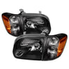 Xtune Toyota Tundra Double Cab 05-06 OEM Style Headlights & Corner Lights Black HD-JH-TTUN05-AM-BK SPYDER