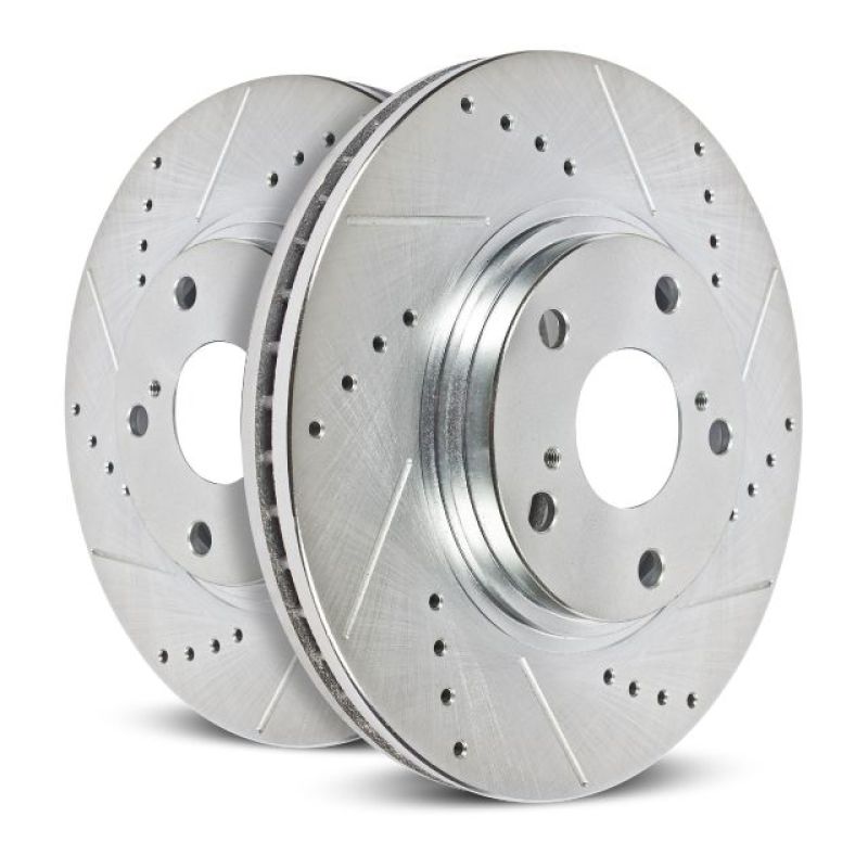 Power Stop 11-13 Lexus CT200h Rear Evolution Drilled & Slotted Rotors - Pair PowerStop