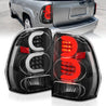 ANZO 2002-2009 Chevrolet Trailblazer LED Tail Lights w/ Light Bar Black Housing Clear Lens ANZO