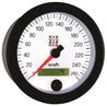 Autometer Stack Instruments 88MM 0-260 KM/H Programmable Speedometer - White AutoMeter