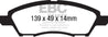 EBC 12+ Nissan Versa 1.6 Ultimax2 Front Brake Pads EBC