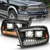 ANZO 2009-2018 Dodge Ram 1500 Projector H.L. Switchback Chrome Amber ANZO