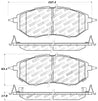 StopTech Performance 05-08 Legacy 2.5 GT Front Brake Pads Stoptech