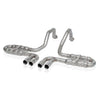 Stainless Works 1997-04 Corvette C5 2-1/2in Axleback Quad Rolled Edge Tips Stainless Works