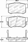 StopTech Performance 00-09 Honda S2000 / 92-07 Accord / 04-10 Acura TSX / 02-06 RSX Rear Brake Pads Stoptech