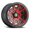 ICON Victory 17x8.5 5x4.5 0mm Offset 4.75in BS Satin Black w/Red Tint Wheel ICON