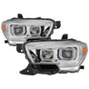 xTune Toyota Tacoma 16-18 DRL Light Bar Projector Headlights - Chrome PRO-JH-TTA16-LBDRL-C SPYDER