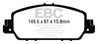 EBC 13+ Honda Accord Coupe 2.4 EX Redstuff Front Brake Pads EBC