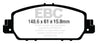 EBC 13+ Honda Accord Coupe 2.4 EX Ultimax2 Front Brake Pads EBC