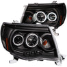 ANZO 2005-2011 Toyota Tacoma Projector Headlights w/ Halo Black ANZO