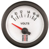 Autometer Stack 52mm 8-18V Electric Battery Voltage Gauge - White AutoMeter