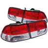 ANZO 1996-2000 Honda Civic Taillights Red/Clear ANZO