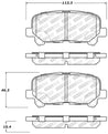 StopTech 12-18 Honda Pilot Street Select Rear Brake Pads Stoptech