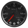 Autometer Spek-Pro Gauge Voltmeter 2 1/16in 16V Stepper Motor W/Peak & Warn Blk/Blk AutoMeter