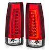 ANZO 1999-2000 Cadillac Escalade LED Taillights Chrome Housing Red/Clear Lens Pair ANZO