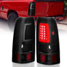 ANZO 1999-2002 Chevy Silverado 1500 LED Taillights Plank Style Black w/Smoke Lens ANZO