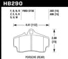 Hawk 97-12 Porsche Boxter HPS 5.0 Rear Brake Pads Hawk Performance