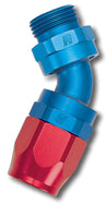 Russell Performance Hose End #8 Hose to #8 Radius Inlet Port 45 Deg Red/Blue Russell