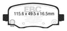 EBC 15+ Chrysler 200 2.4 Ultimax2 Rear Brake Pads EBC